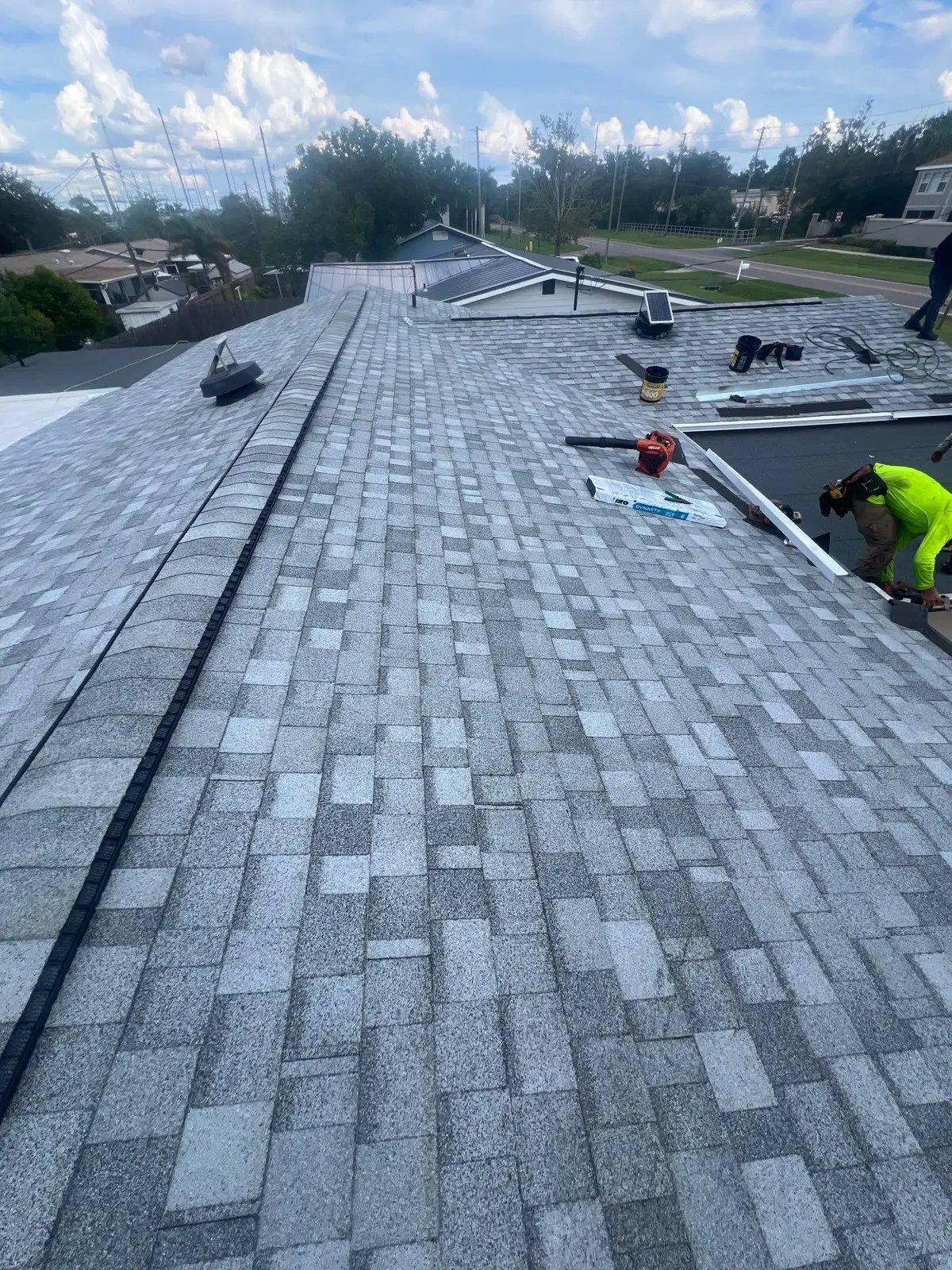 Our crew mid-install, Sugarmill Woods