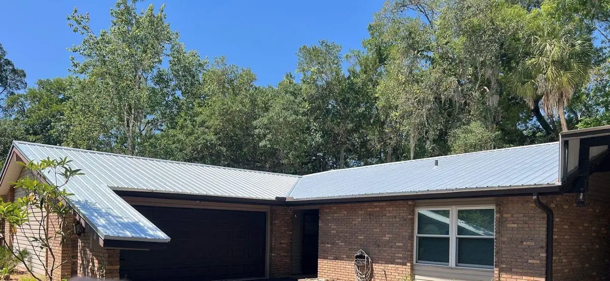 Metal roof on brick home, Crystal River